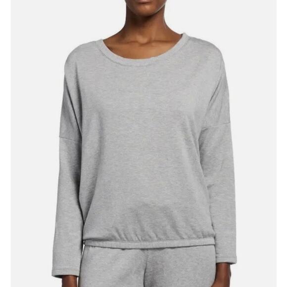 EBERJEY INTIMATES TOP WOMENS LARGE WINTER HEATHER GREY SLOUCH LOUNGE SHIRT NEW - Picture 1 of 12